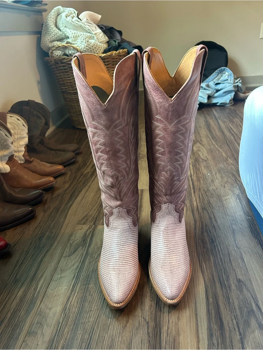 Tecovas Abby in Pink Frost Lizard